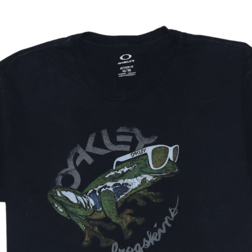 Oakley Men's Black Graphic Frogskins XL Regular Fit T-Shirt