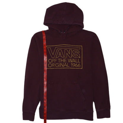 Vans Men's Brown Pullover Hoodie S Regular Fit Graphic Fleece