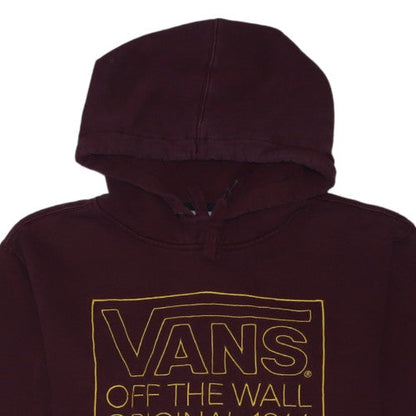 Vans Men's Brown Pullover Hoodie S Regular Fit Graphic Fleece
