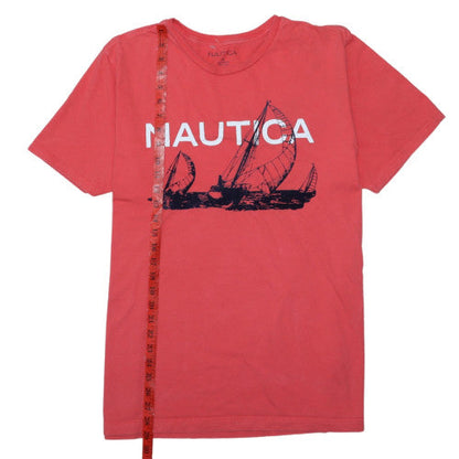 Nautica Men's Red Crew Neck Short Sleeve Graphic T-Shirt XL