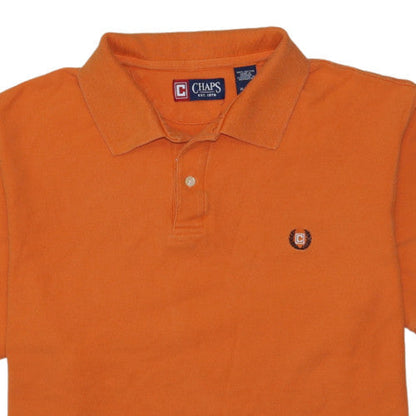 Chaps Men's Orange Cotton Polo Shirt XL Regular Fit