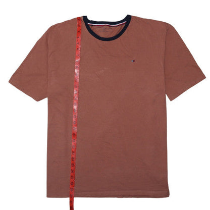 Tommy Hilfiger Men's Brown 3XL Crew Neck Cotton T-Shirt