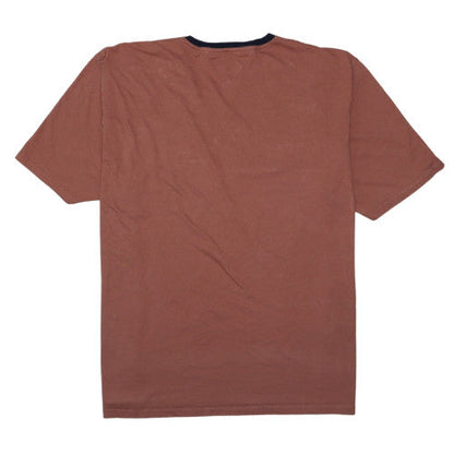 Tommy Hilfiger Men's Brown 3XL Crew Neck Cotton T-Shirt