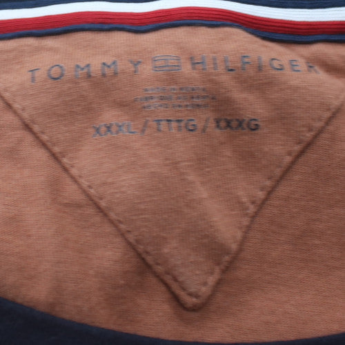Tommy Hilfiger Men's Brown 3XL Crew Neck Cotton T-Shirt