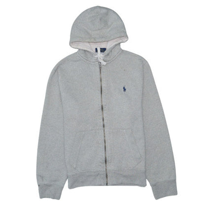 Ralph Lauren Men's Grey Full Zip Hoodie Size M Classic Fleece