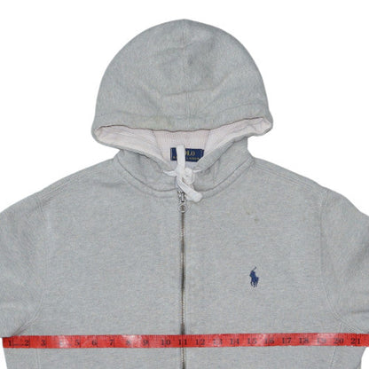 Ralph Lauren Men's Grey Full Zip Hoodie Size M Classic Fleece