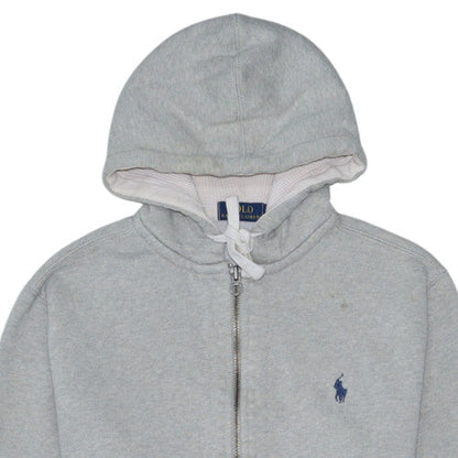 Ralph Lauren Men's Grey Full Zip Hoodie Size M Classic Fleece