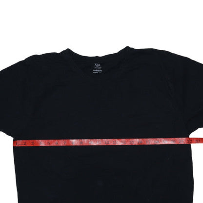 Adidas Men's Black 2XL Crew Neck Cotton Short Sleeve T-Shirt