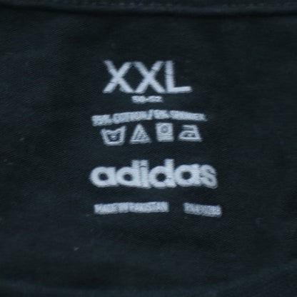 Adidas Men's Black 2XL Crew Neck Cotton Short Sleeve T-Shirt