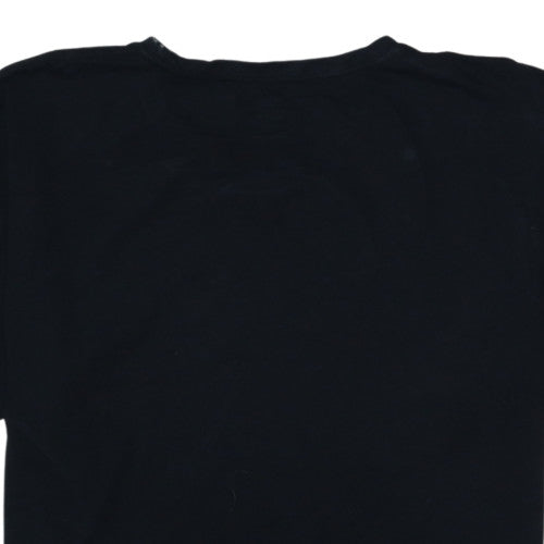 Adidas Men's Black 2XL Crew Neck Cotton Short Sleeve T-Shirt