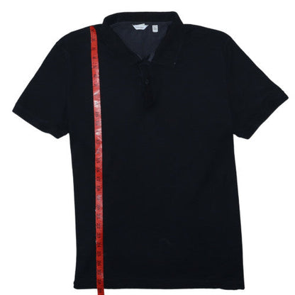 Calvin Klein Men's Black XL Regular Fit Cotton Polo Shirt