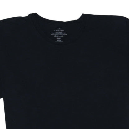 Calvin Klein Men's Black Cotton Crew Neck XL Regular Fit T-Shirt