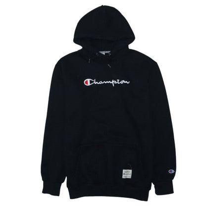 Champion Men's Black 2XL Pullover Hoodie Embroidered Logo