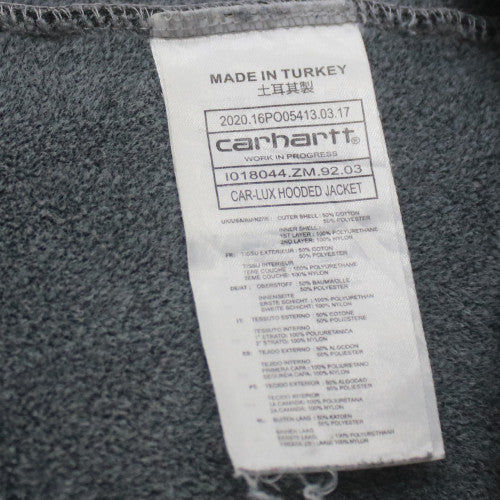 Carhartt Men's Grey Full Zip Hooded Sweatshirt XXL