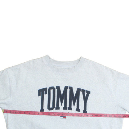 Tommy Jeans Women's Grey Cotton Blend Pullover Sweatshirt Size L
