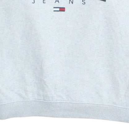 Tommy Jeans Women's Grey Cotton Blend Pullover Sweatshirt Size L