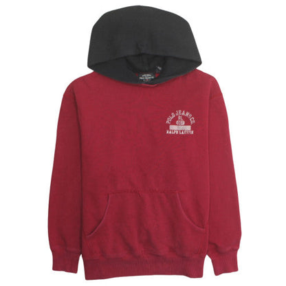 Ralph Lauren Polo Jeans Red Hoodie Men's M Pullover Fleece