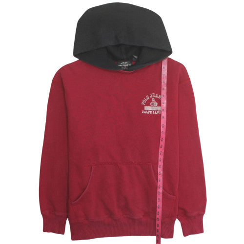 Ralph Lauren Polo Jeans Red Hoodie Men's M Pullover Fleece