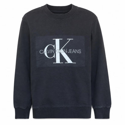 Calvin Klein Jeans Men's Black Small Pullover Logo Sweatshirt
