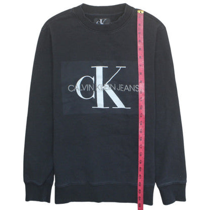 Calvin Klein Jeans Men's Black Small Pullover Logo Sweatshirt