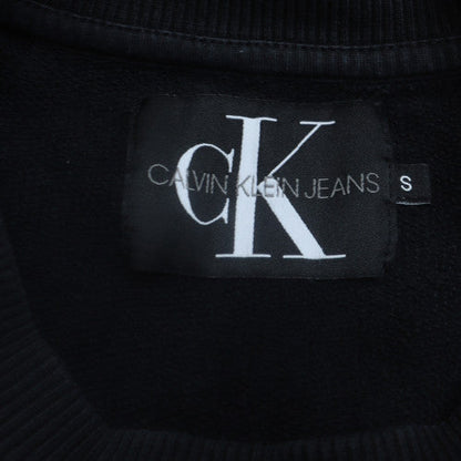 Calvin Klein Jeans Men's Black Small Pullover Logo Sweatshirt