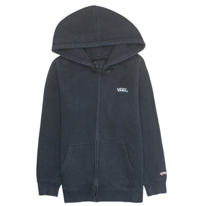 Vans Mens Black Full Zip Hoodie Large Cotton Fleece Skateboarding