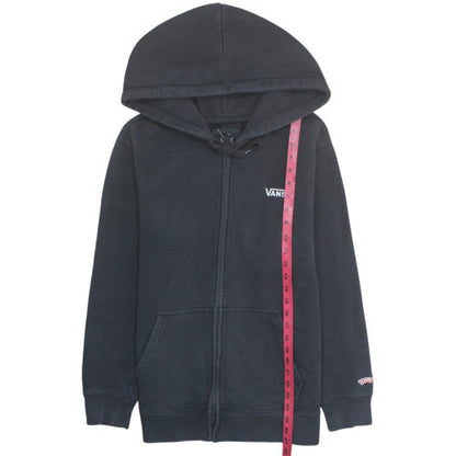 Vans Mens Black Full Zip Hoodie Large Cotton Fleece Skateboarding