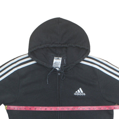 Adidas Men’s Black Full Zip Hoodie Size M Fleece Sportswear