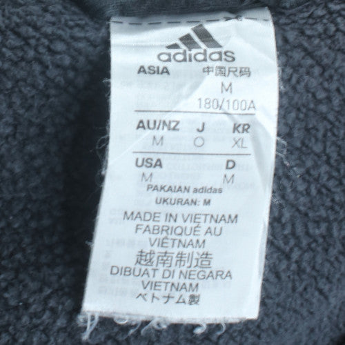 Adidas Men’s Black Full Zip Hoodie Size M Fleece Sportswear