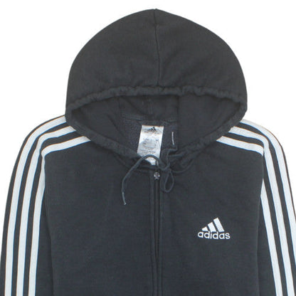 Adidas Men’s Black Full Zip Hoodie Size M Fleece Sportswear