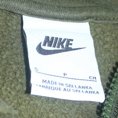 Nike Men Green Full Zip Fleece Hoodie Size S Regular Fit