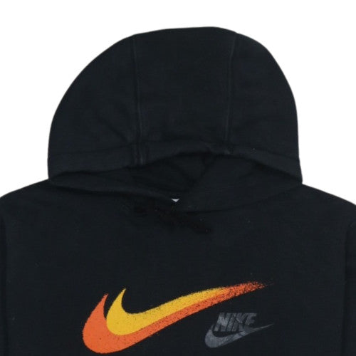 Nike Men's Black Pullover Hoodie M Logo Graphic Fleece Sweatshirt