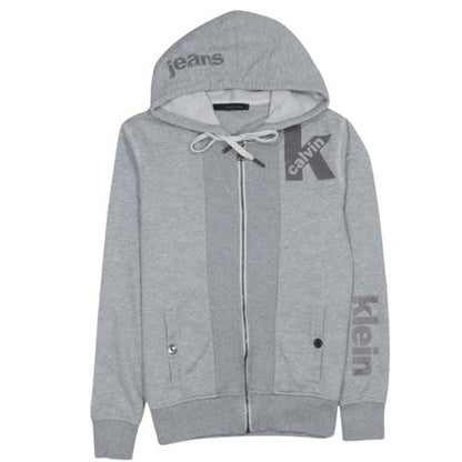 Calvin Klein Jeans Men's Grey Full Zip Hoodie Size S