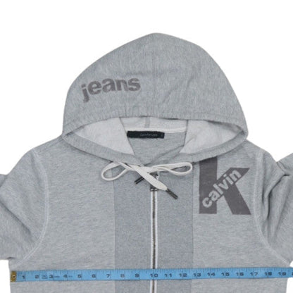 Calvin Klein Jeans Men's Grey Full Zip Hoodie Size S