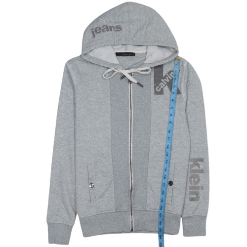 Calvin Klein Jeans Men's Grey Full Zip Hoodie Size S