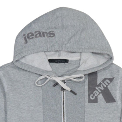 Calvin Klein Jeans Men's Grey Full Zip Hoodie Size S