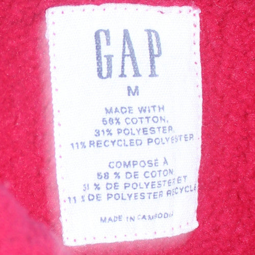 GAP Women Burgundy Pullover Hoodie M Cotton Blend Casual