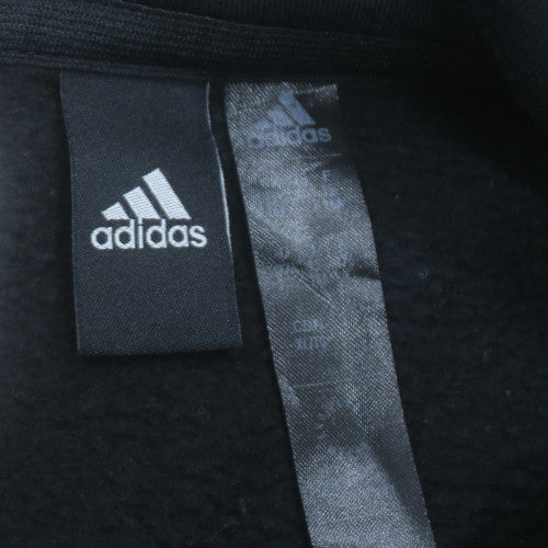 Adidas Boys Black Pullover Hoodie Worldwide Sport Logo Size 146