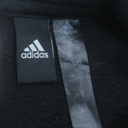 Adidas Boys Black Pullover Hoodie Worldwide Sport Logo Size 146