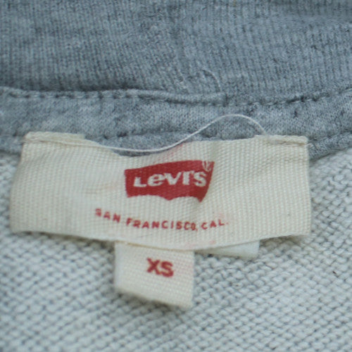Levi's Men's Grey XS Pullover Hoodie with Logo Design