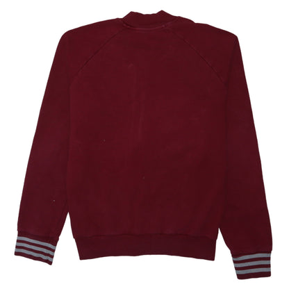 Adidas Men’s Red Full Zip Graphic Sweatshirt L Regular Fit