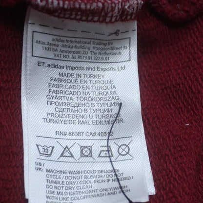 Adidas Men’s Red Full Zip Graphic Sweatshirt L Regular Fit