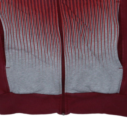 Adidas Men’s Red Full Zip Graphic Sweatshirt L Regular Fit