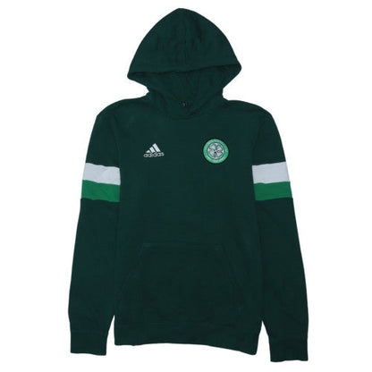 Adidas Men Green Hoodie Small Pullover Celtic Football Graphic