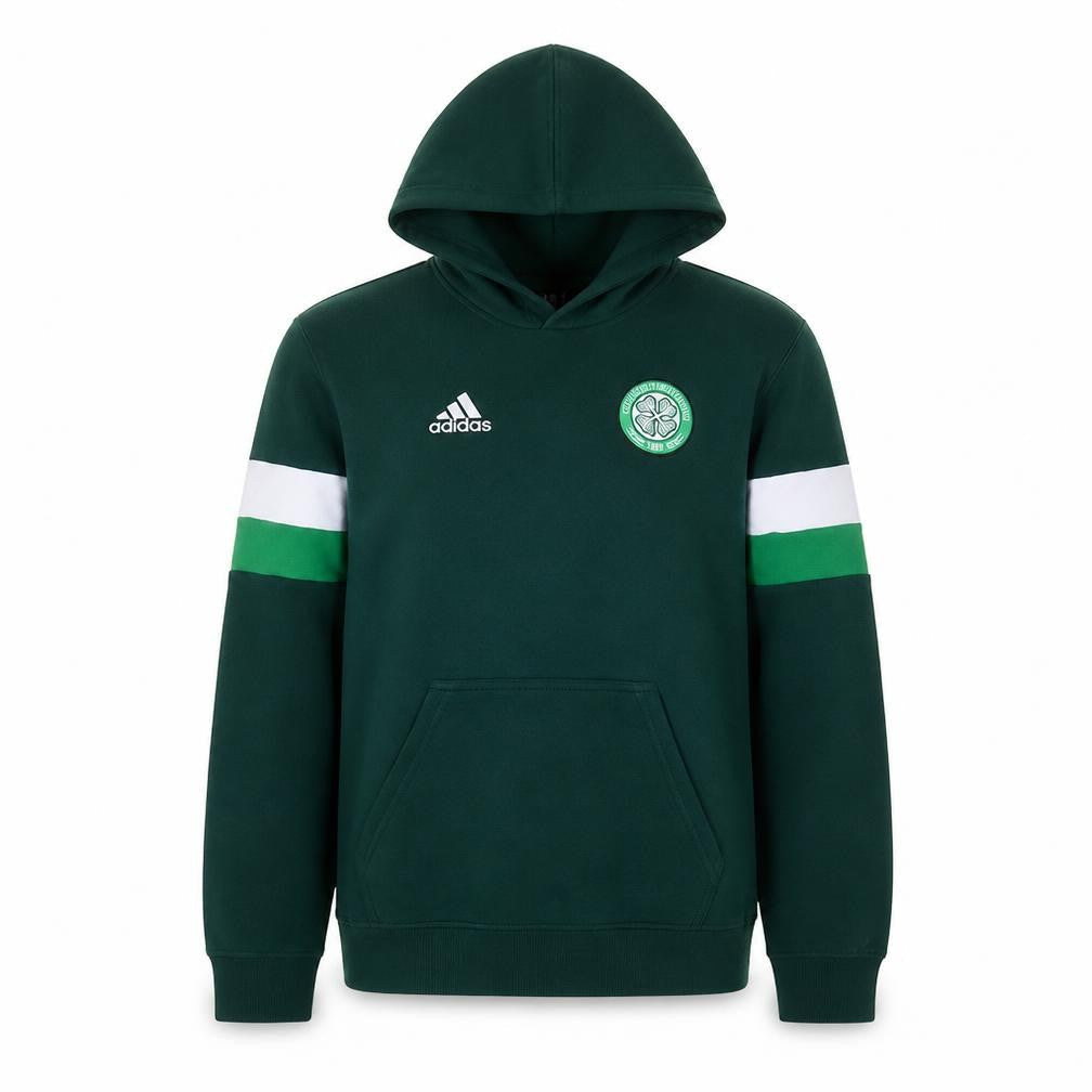 Adidas Men Green Hoodie Small Pullover Celtic Football Graphic