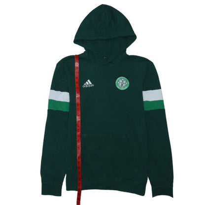 Adidas Men Green Hoodie Small Pullover Celtic Football Graphic