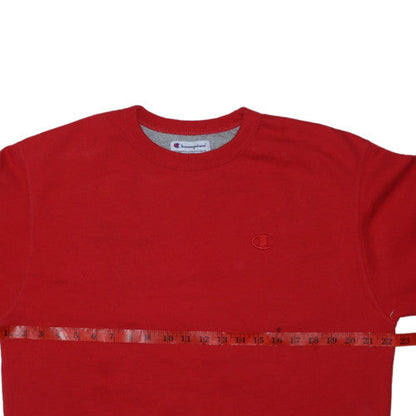 Champion Men's Red Crew Neck Sweatshirt M Classic Fit Athletic
