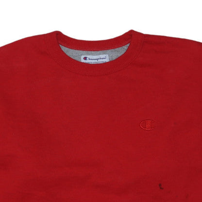 Champion Men's Red Crew Neck Sweatshirt M Classic Fit Athletic