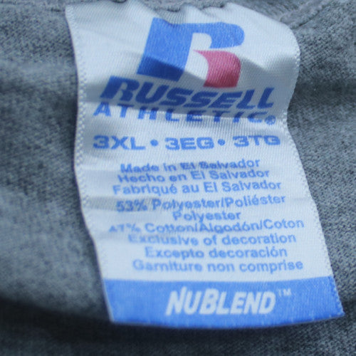 Russell Athletic Men's Grey 3XL Crew Neck NuBlend T-Shirt