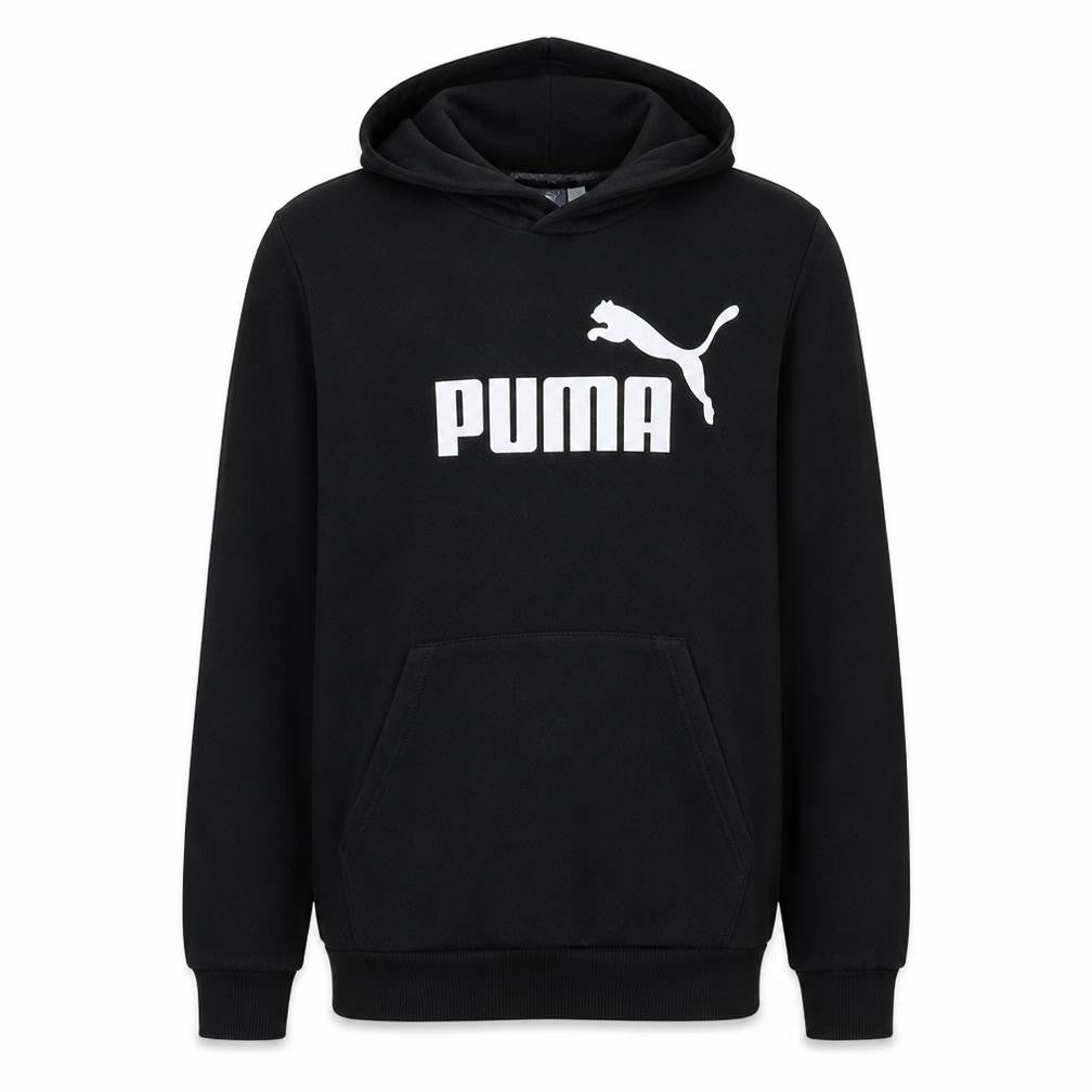 Puma Men's Black Pullover Hoodie Medium Logo Fleece Sweatshirt